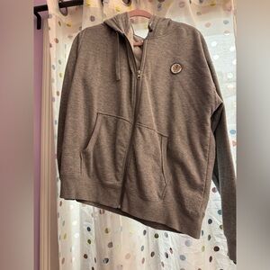 Hurley gray zip up hoodie, barely worn, like new
